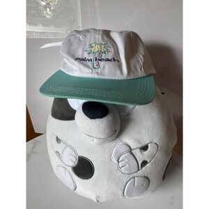 Vintage Sportcap Palm Beach Florida Snapback Hat White Teal Palm Tree Retro Cap
